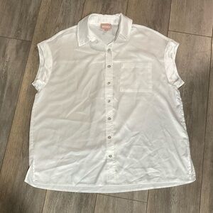 Show Me Your MuMu White Button Sleepwear Top, Medium